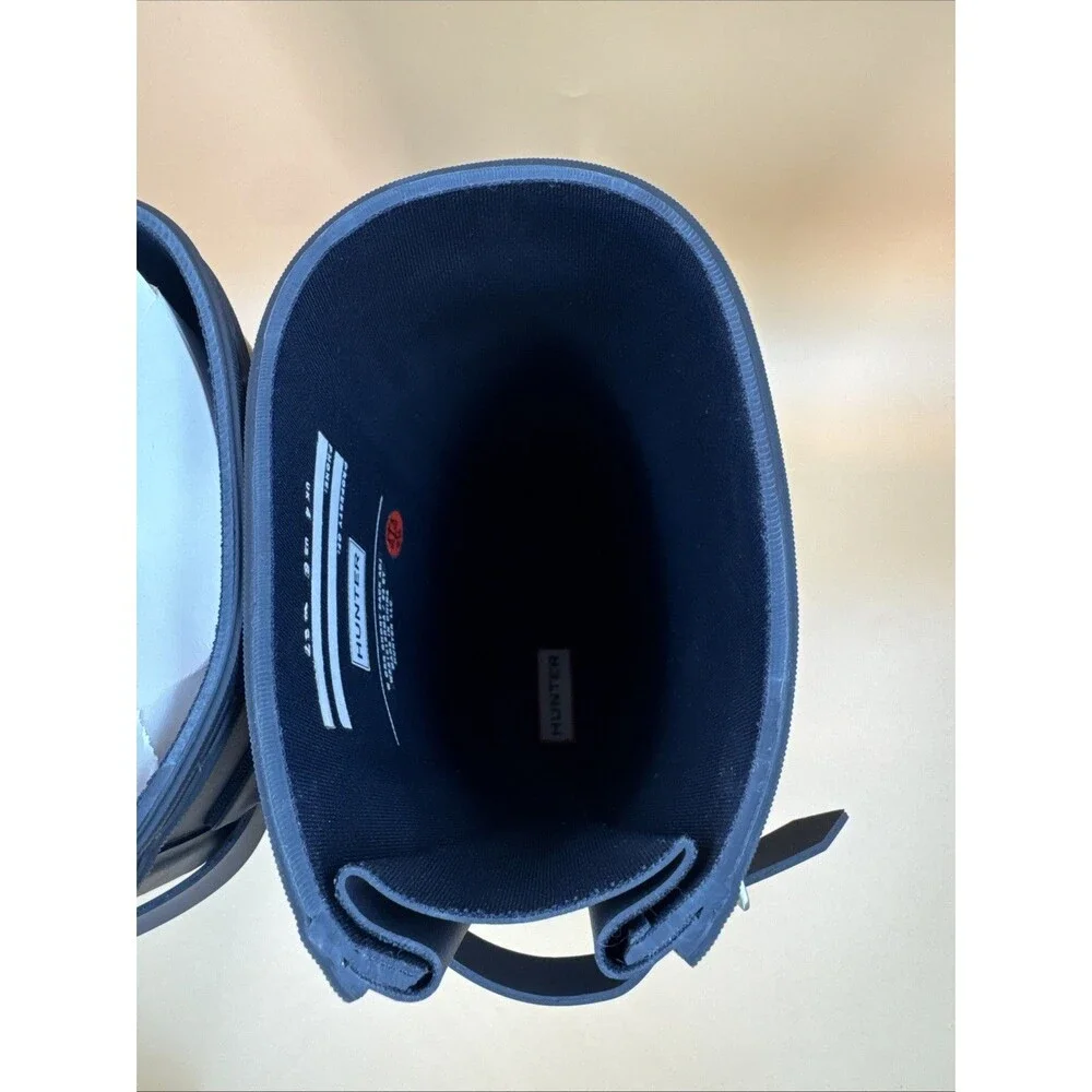 New Hunter Women's Navy Blue Original Short Back Adjustable Rain Boots Size 6